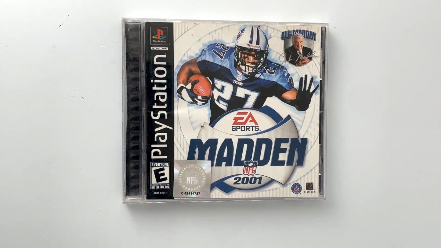 EA Sports Madden NFL 2001 PlayStation CD 2000 NTSC U/C Sports