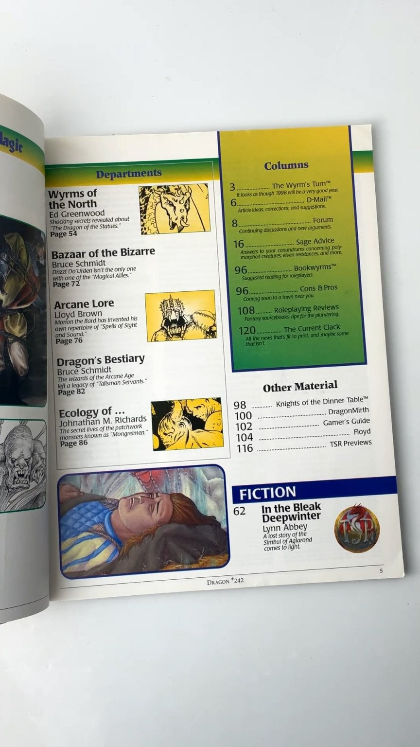 Dragon Magazine #242 TSR 1997 Spells Magic Illustrated RPG
