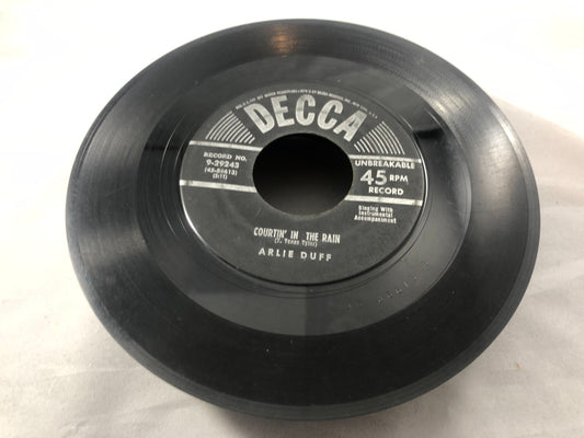 '54 Hillbilly Bopper 45 ARLIE DUFF Courtin' In The Rain DECCA  G