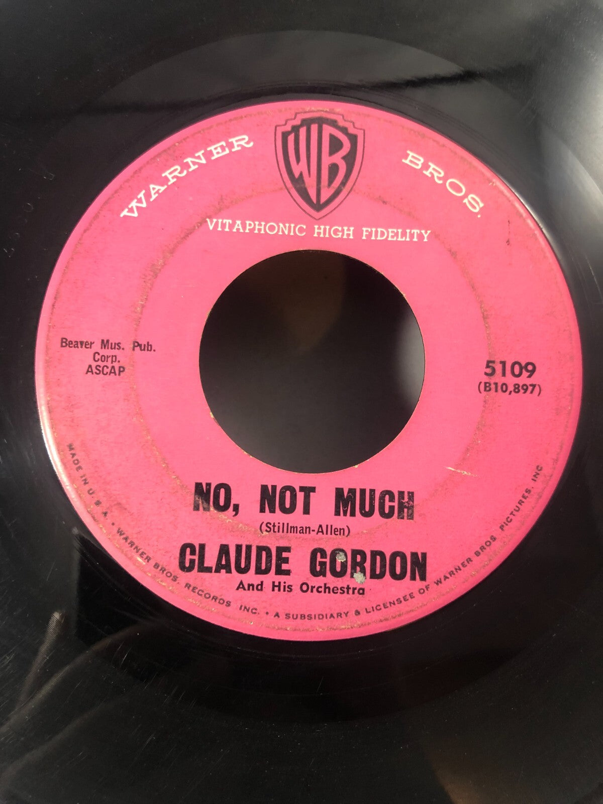 Claude Gordon: Columbia, The Gem Of The Ocean / No Not Much 45 RPM F201 G