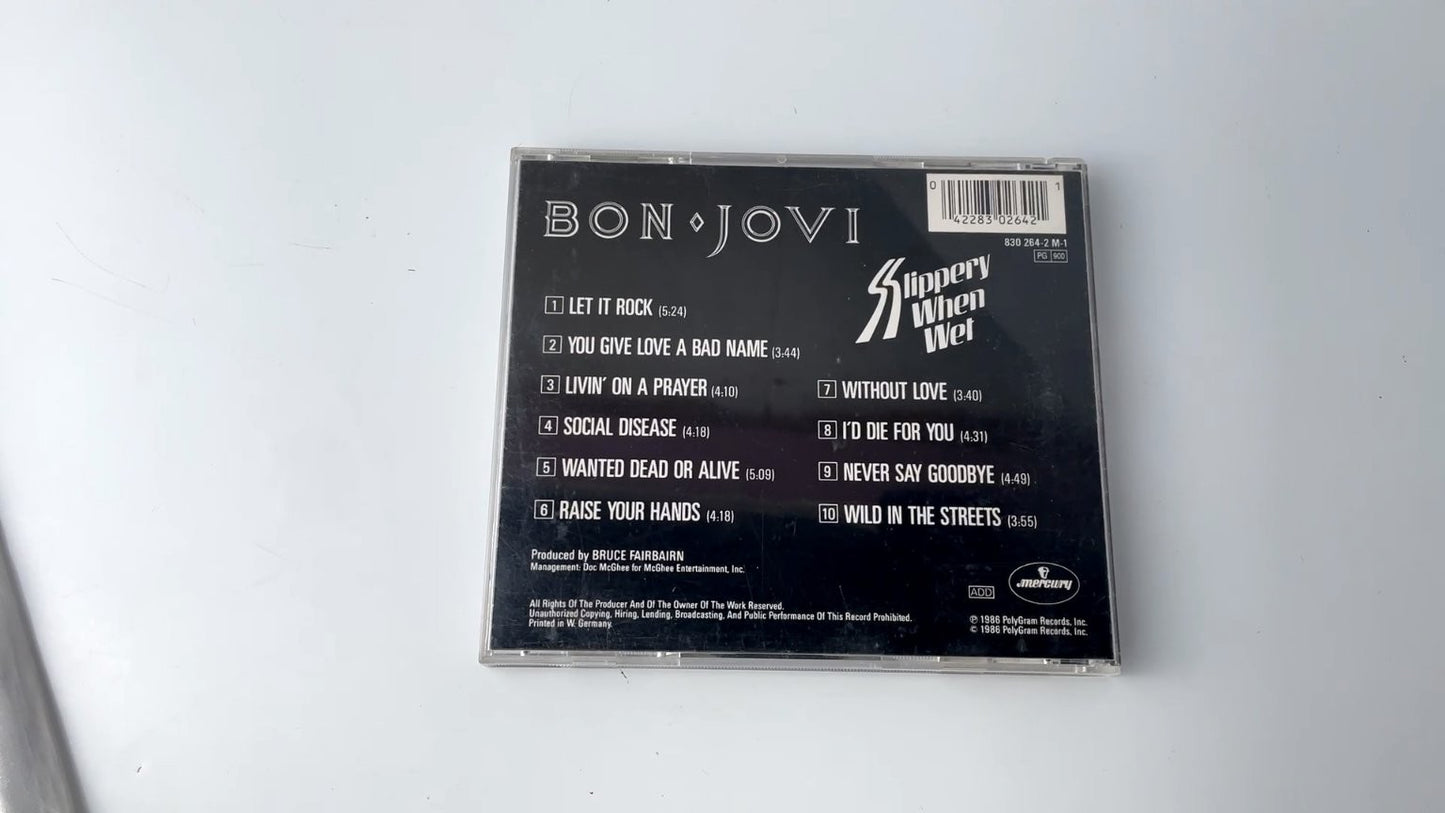 Bon Jovi - Slippery When Wet CD 1986 Rock Mercury PolyGram