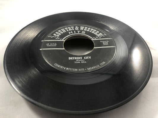 TOM BELL- Detroit City/Am I that Easy to Forget 45 G Country & Western Hits 214