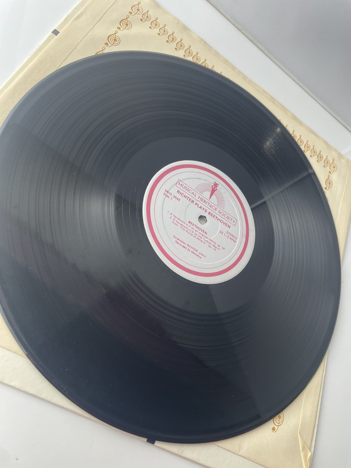 Vintage Richter Beethoven Vinyl LP MHS 3946 Classical Piano Variations Op 34 35