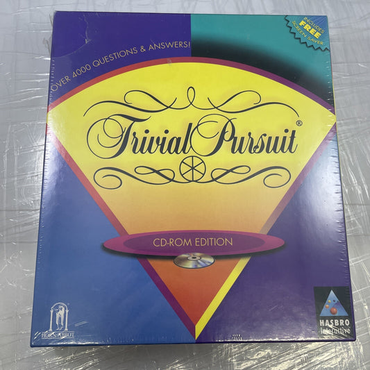 Trivial Pursuit (PC, 1996) 4000 Questions Answers Big Box PC Game - New Sealed
