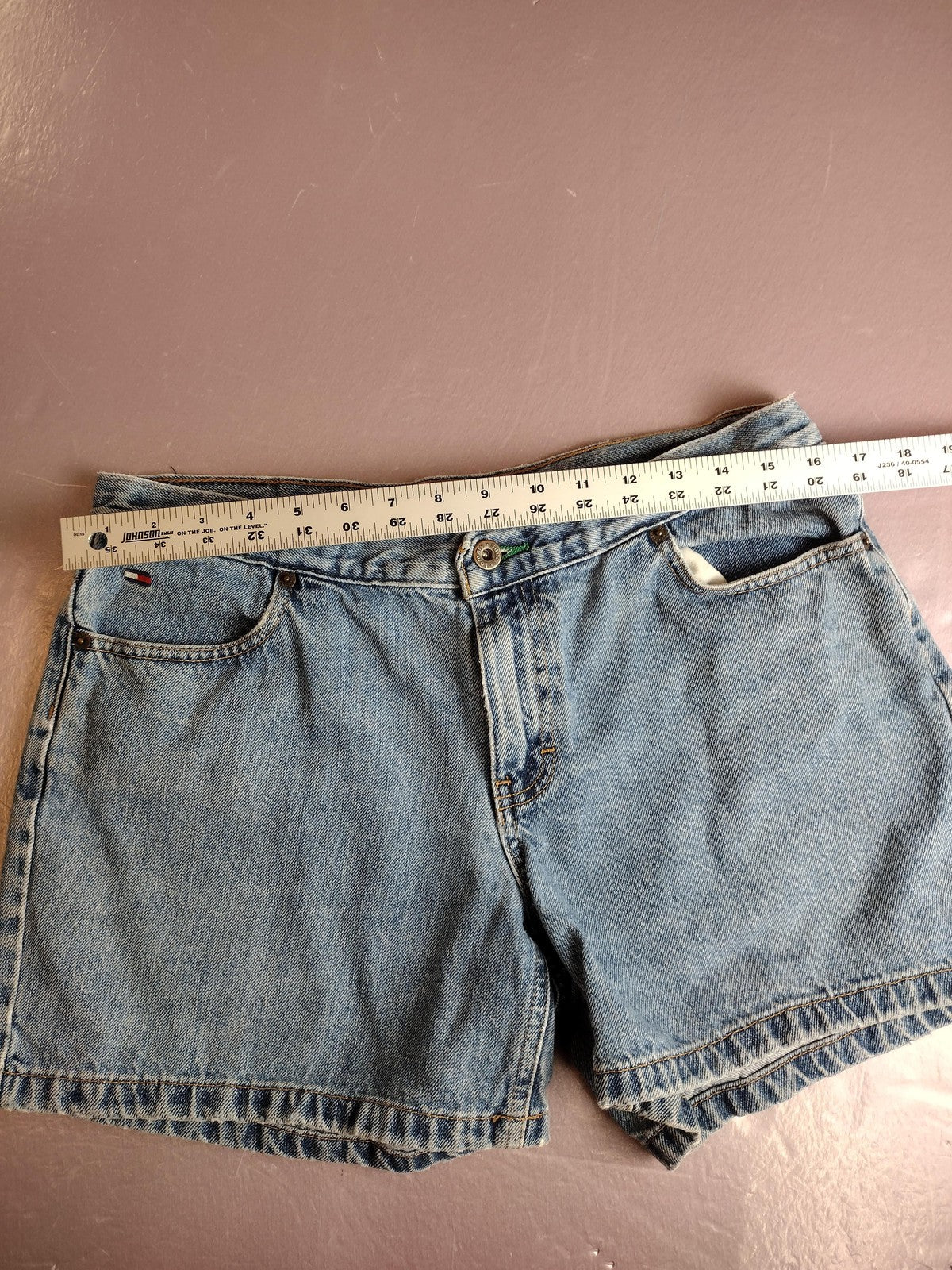 Tommy Jeans Denim Shorts Juniors 13 Blue Relaxed Fit Mom Casual Pockets