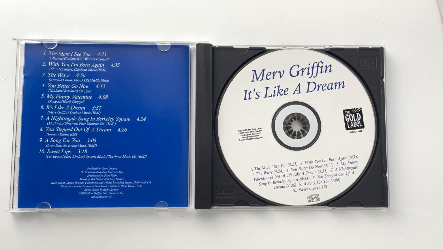 Merv Griffin - It's Like A Dream CD 2001 Jazz Vocal The Gold Label