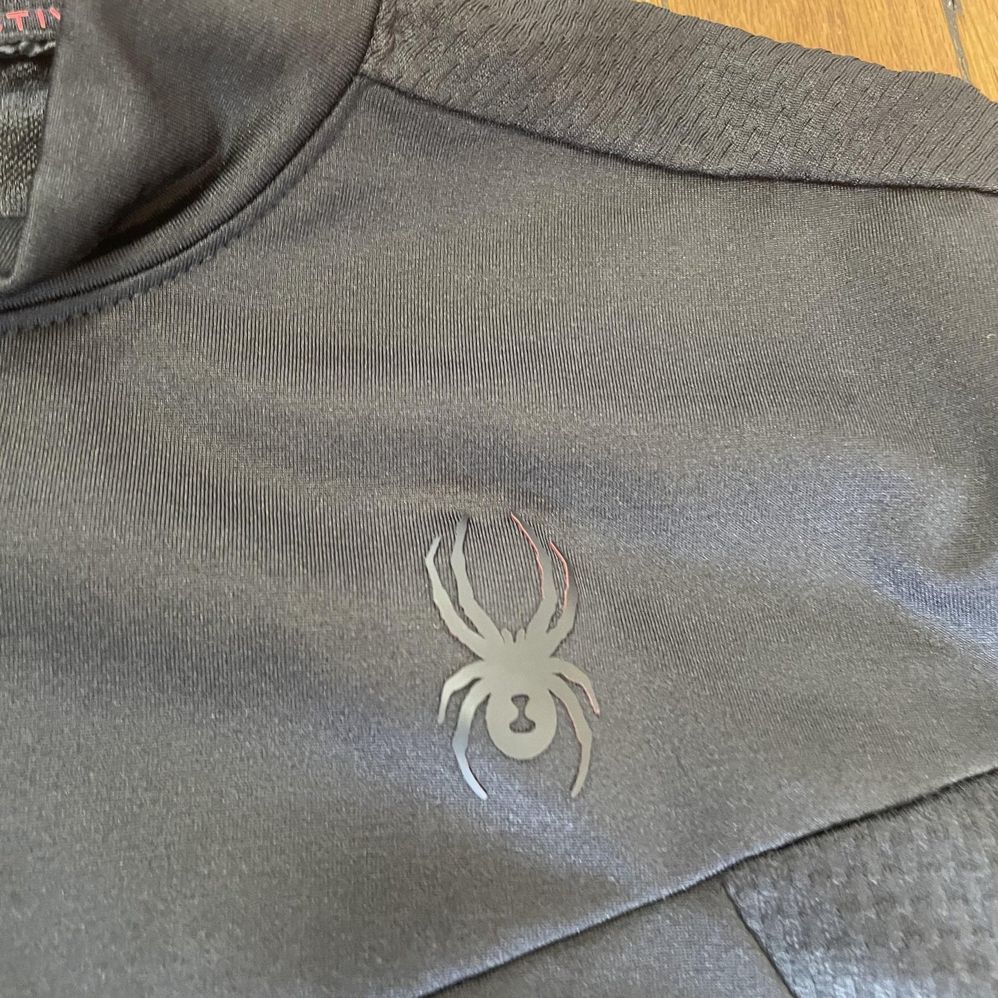 Spyder Active Pullover Mens Large Black Performance Long Sleeve Athletic Shirt
