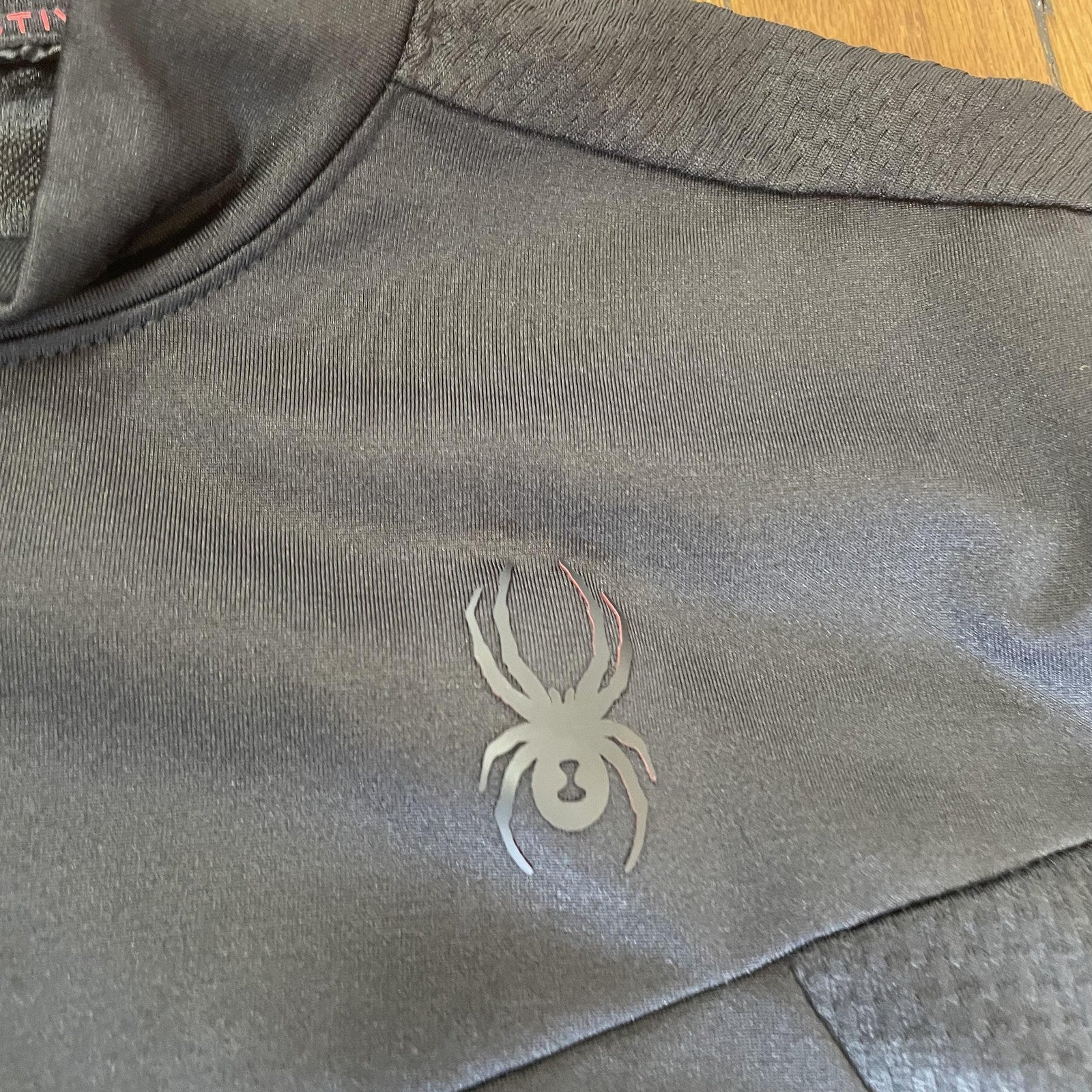 Spyder Active Pullover Mens Large Black Performance Long Sleeve Athletic Shirt