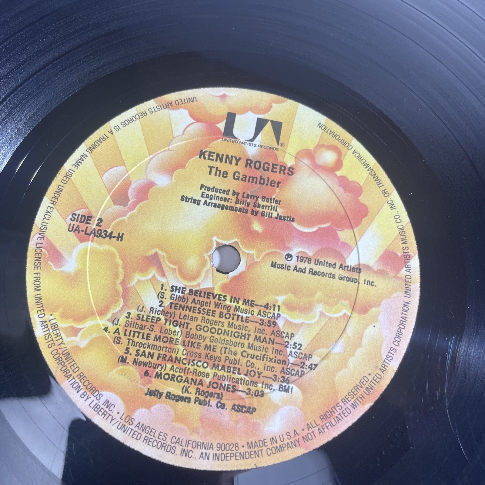 Kenny Rogers - The Gambler Vinyl Record 33RPM  With Poster