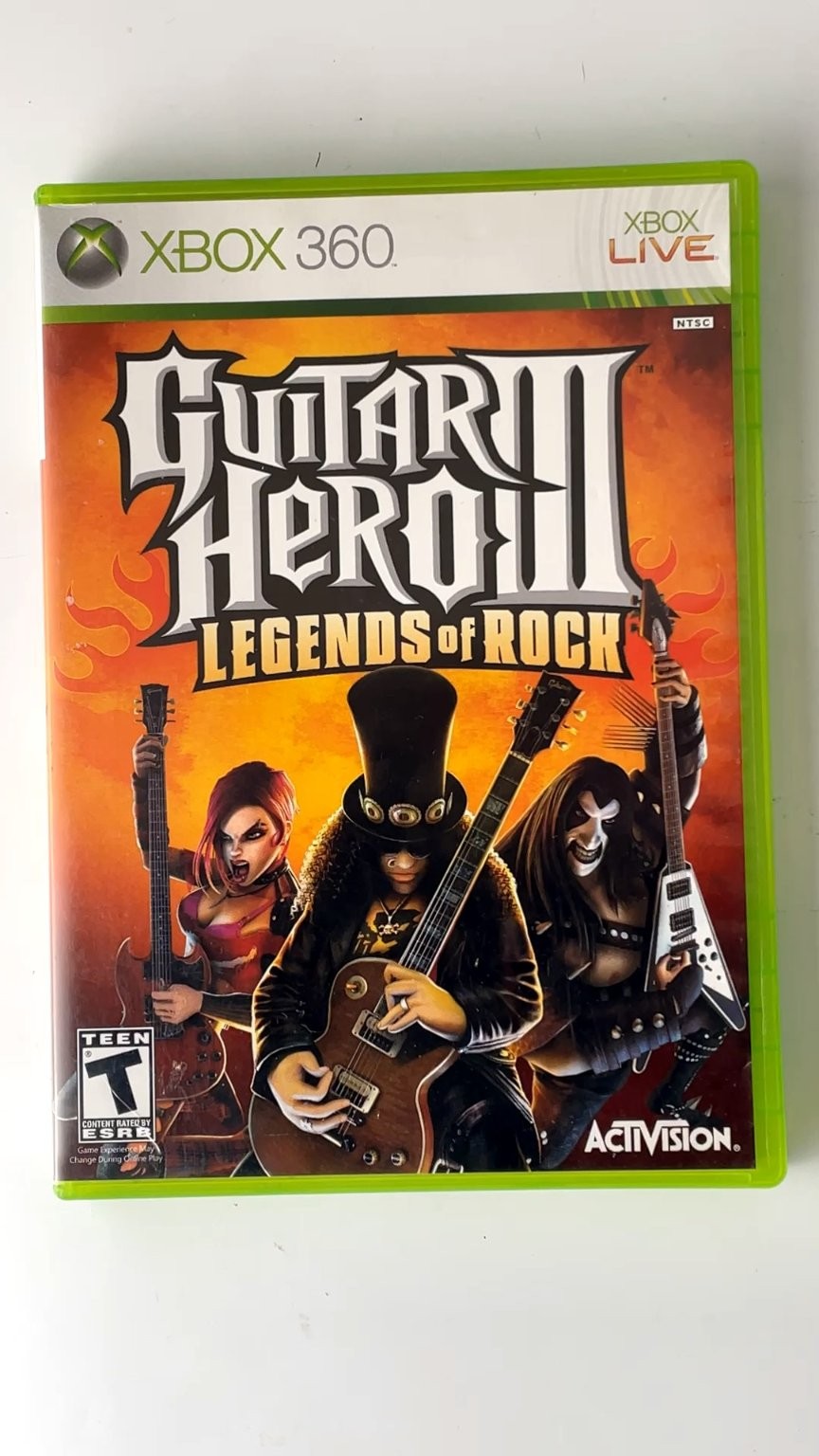 Guitar Hero III Legends of Rock Xbox 360 Video Game Multiplayer CIB