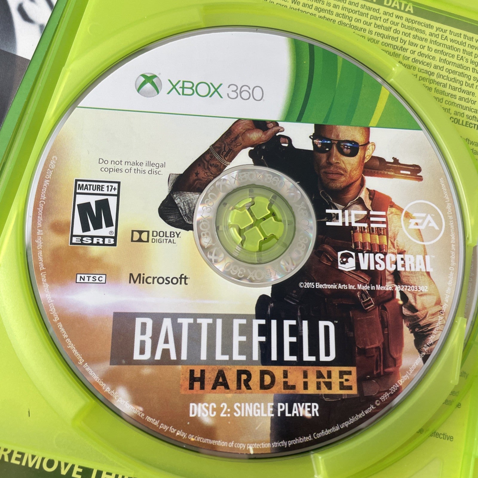 Battlefield Hardline (Microsoft Xbox 360, 2015) Complete Tested Working CIB 