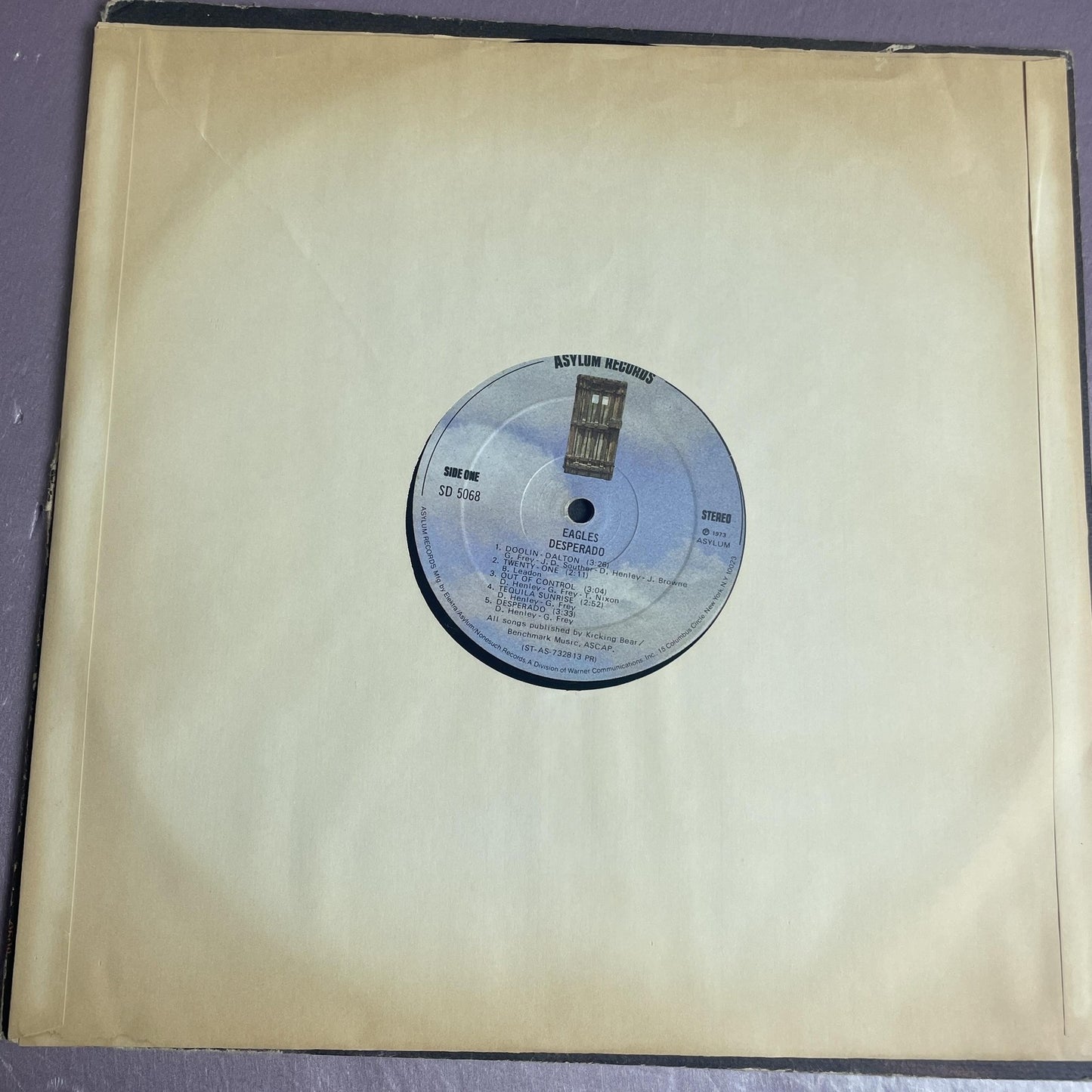 Vintage Eagles Desperado 12" Black Vinyl LP 1973 Asylum Country Rock Album