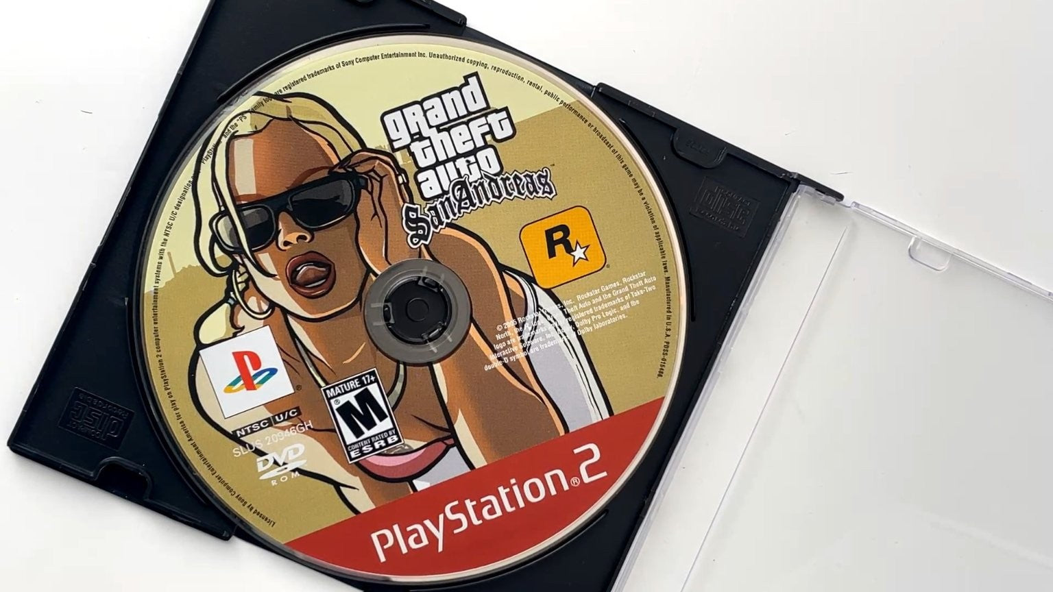 Grand Theft Auto San Andreas PlayStation 2 Video Game M Rated Disc only Ghits