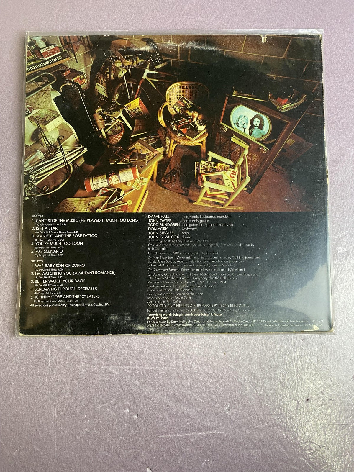 Vintage Daryl Hall John Oates War Babies Vinyl LP 1974 Pop Rock 12" Album Anti