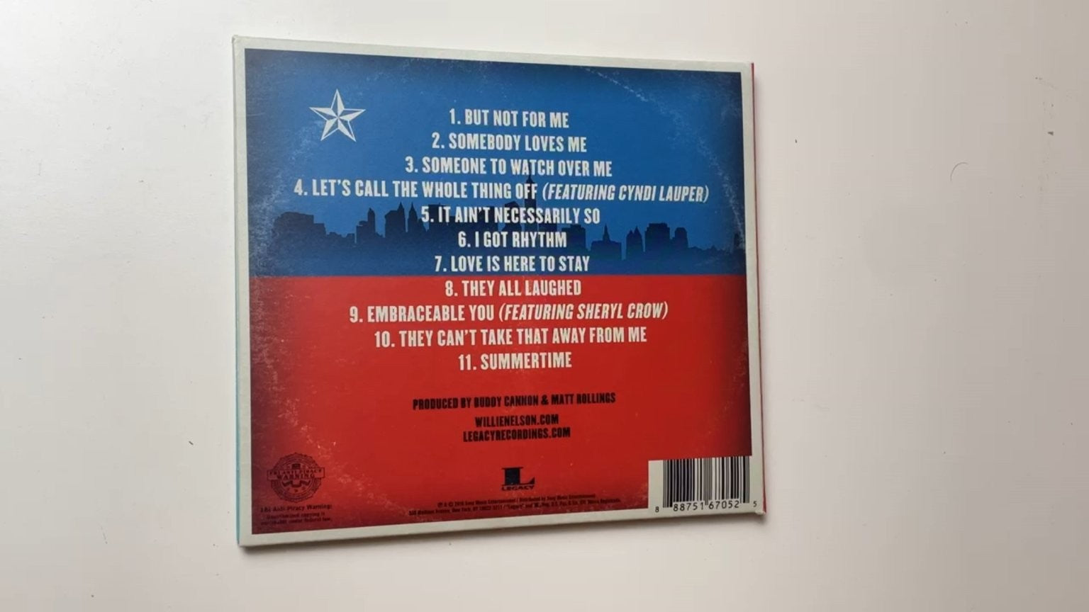 Willie Nelson - Summertime CD 2016 Features Sheryl Crow & Cyndi Lauper Jazz