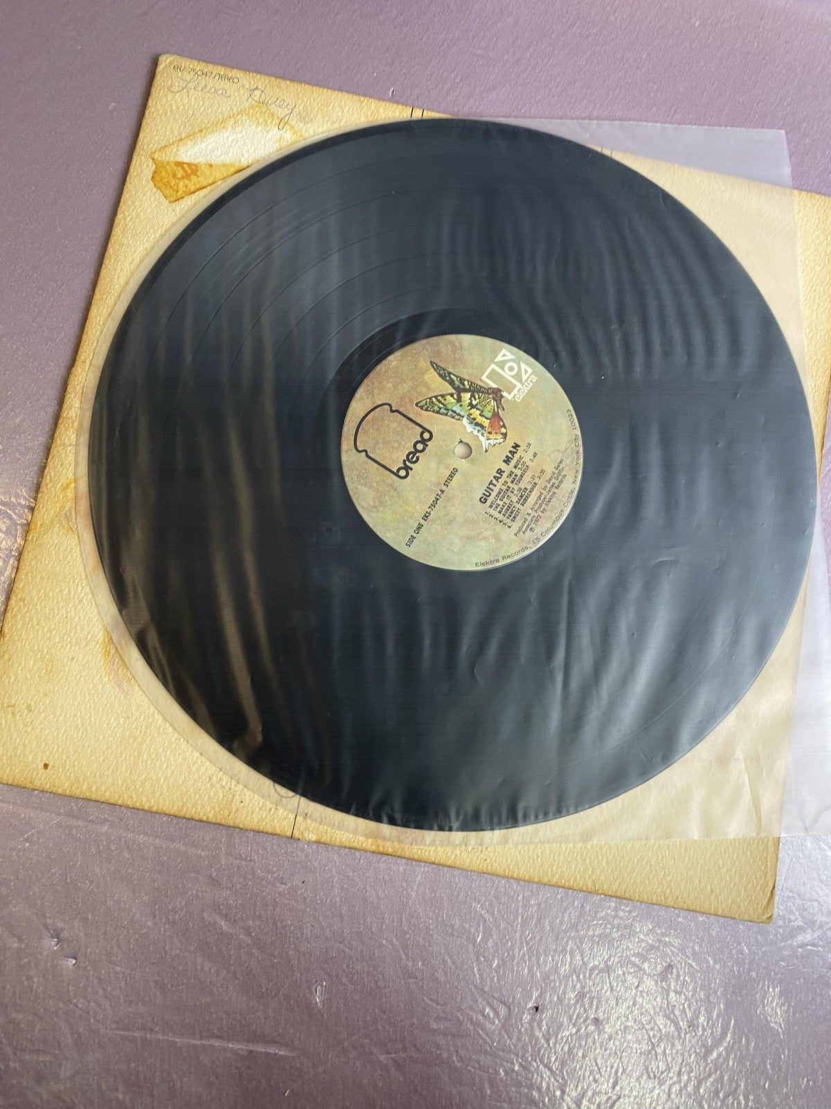 Vintage Bread Guitar Man 12" Black Vinyl LP 1972 Elektra Soft Rock Pop Album