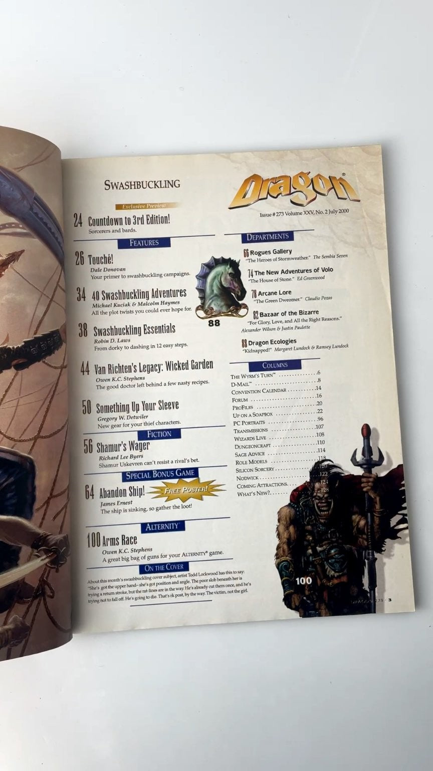 Dragon Magazine 273 July 2000 Swashbuckling 3rd Edition RPG