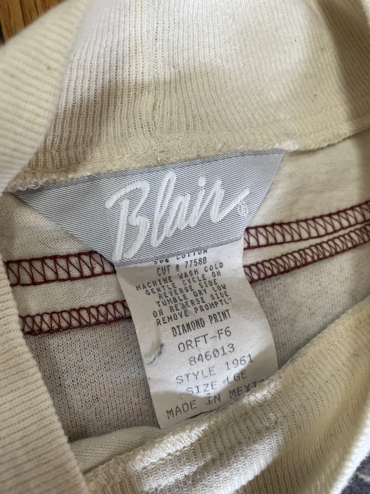 Blair Sweatshirt Womens Large Gray Red Diamond Print Tunic Mock Neck Pullover
