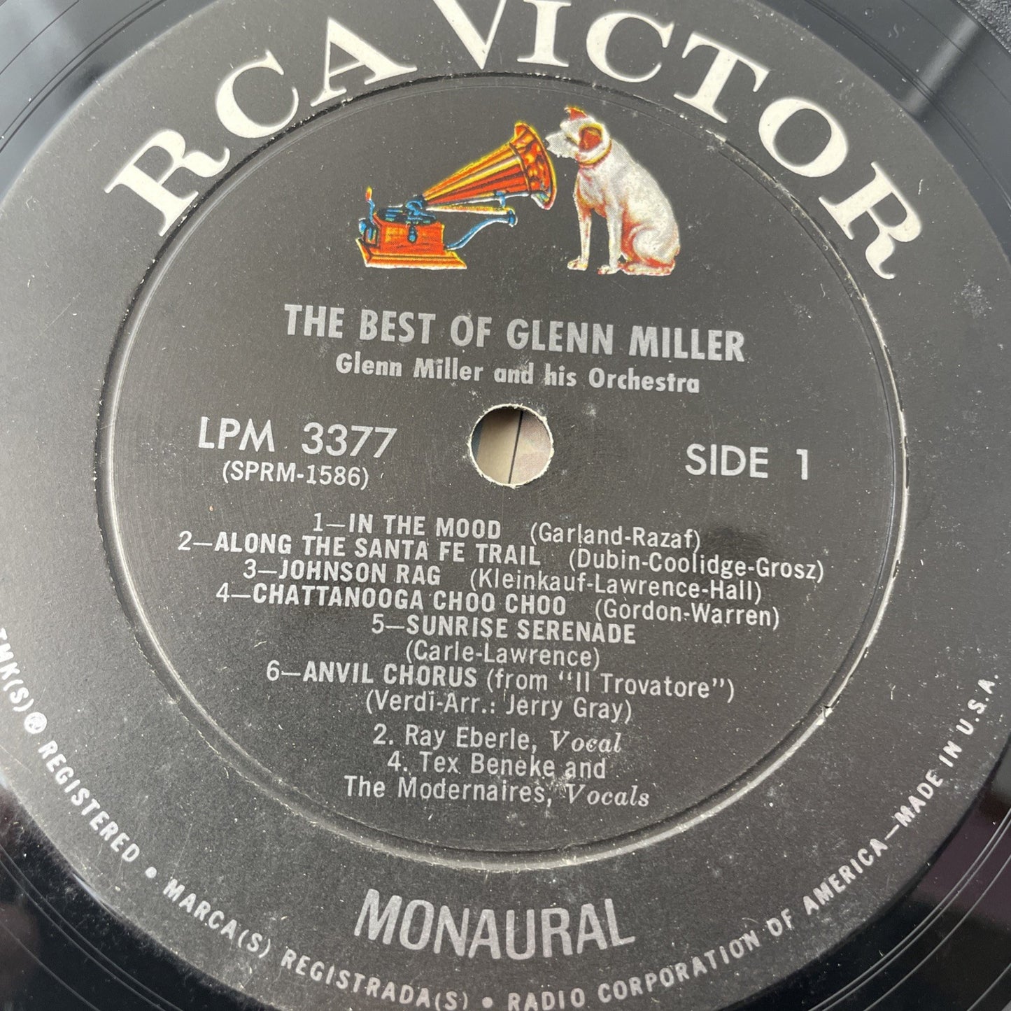 The Best of GLENN MILLER & His Orchestra 1965 Vinyl LP (RCA LSP 3377) G+ Jazz