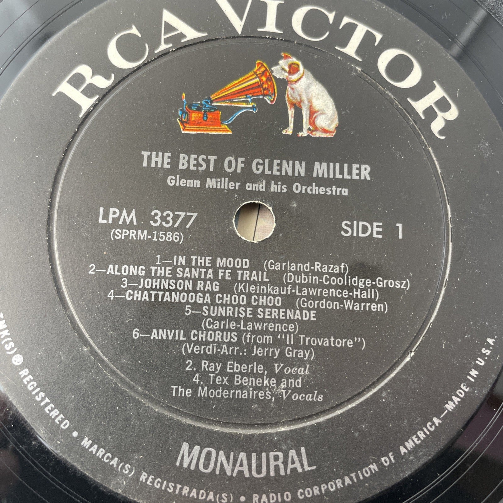 The Best of GLENN MILLER & His Orchestra 1965 Vinyl LP (RCA LSP 3377) G+ Jazz