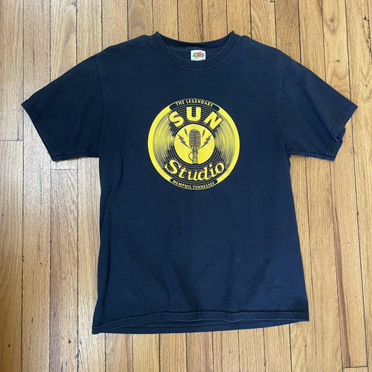 Sun Studio Shirt Mens Medium Black Memphis Tennessee Rockabilly Music Tee Retro