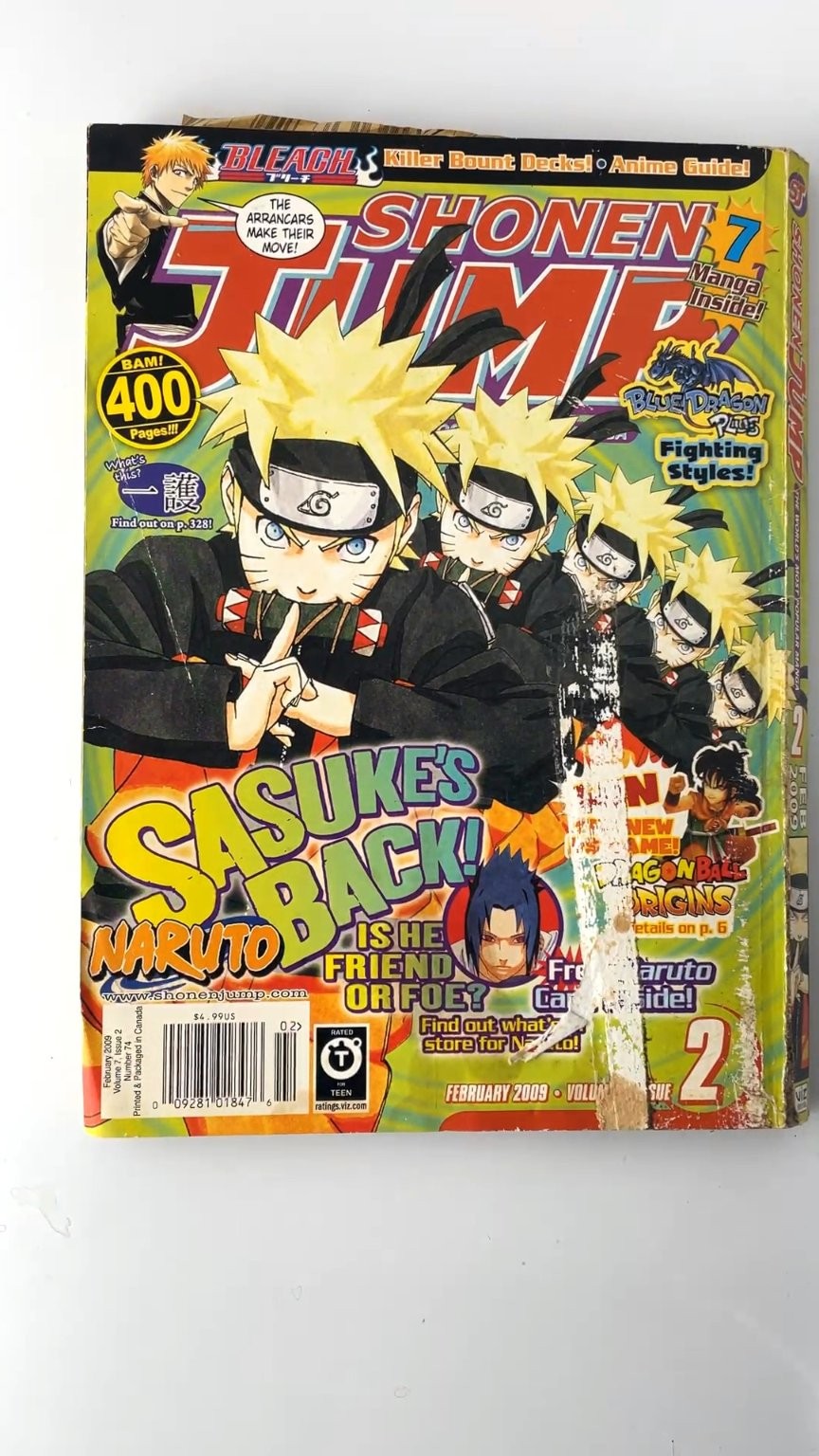 Shonen Jump February 2009 Volume 2 Manga Anime NARUTO CARD INCLUDED