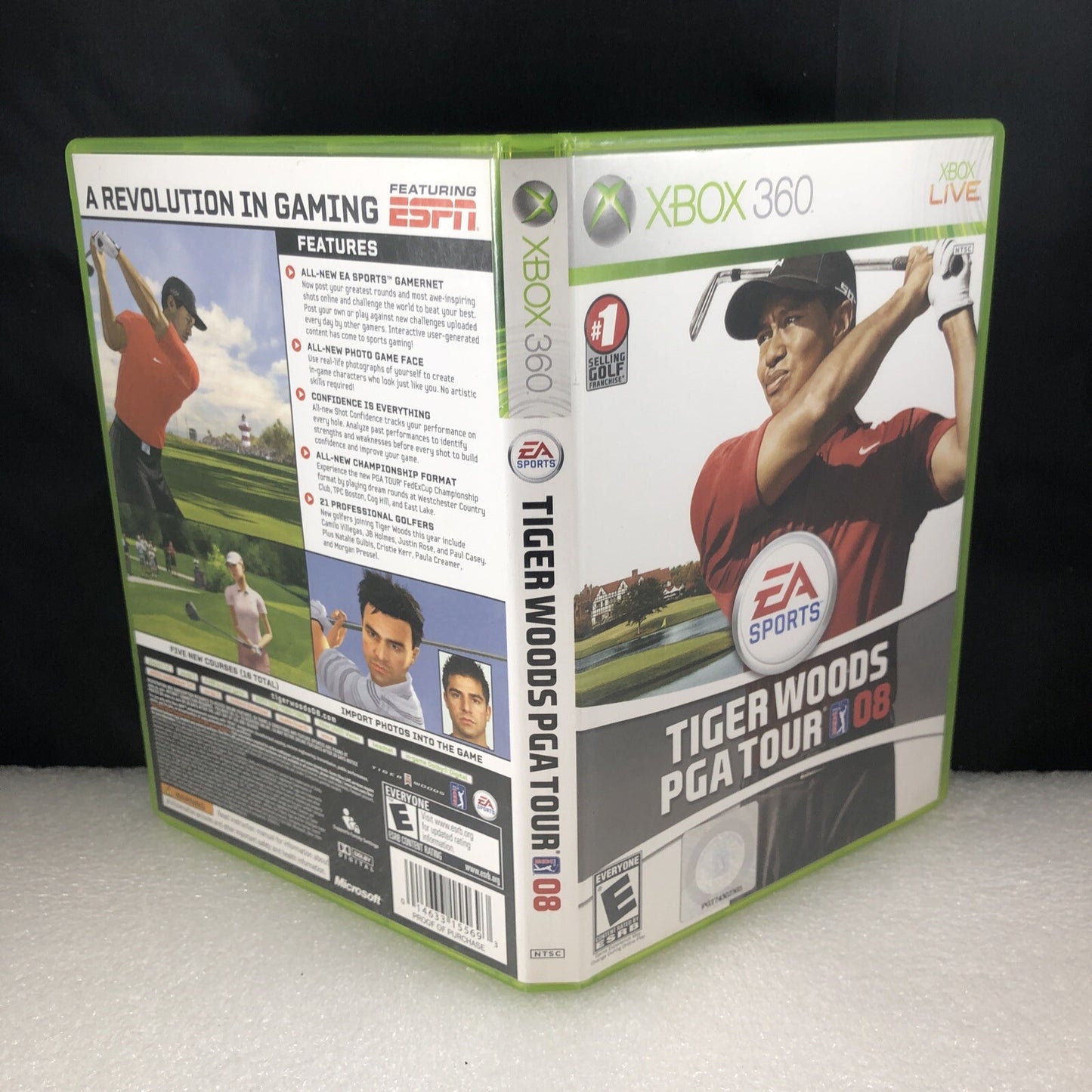 Tiger Woods PGA Tour 08 (Microsoft Xbox 360) NTSC GAME COMPLETE with MANUAL VG