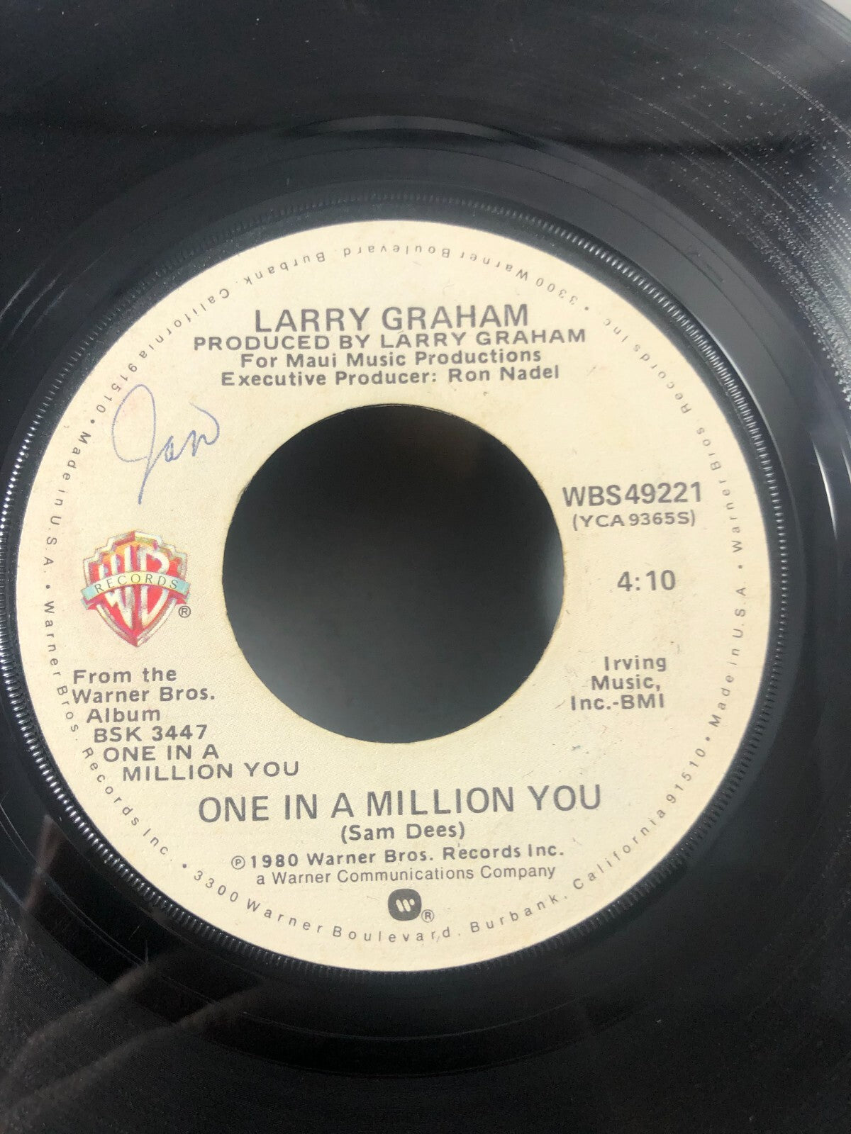 Larry Graham 45 RPM Record WARNER One In A Million You / When We Get Married G