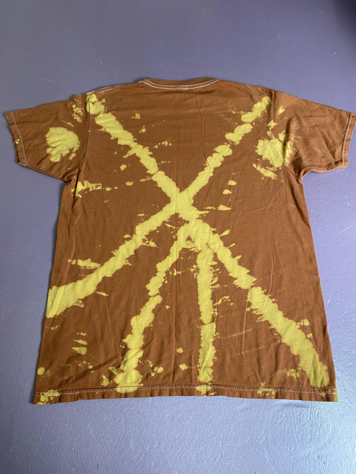 Sublime Shirt Mens Small Brown Tie Dye Sun Graphic Band Rock Reggae Tee T-Shirt