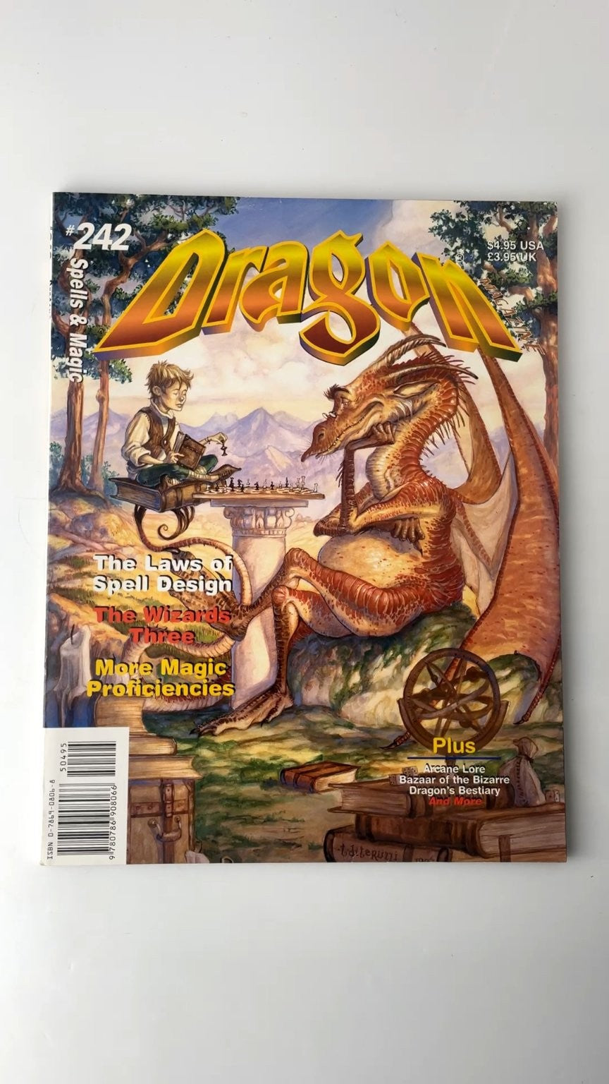 Dragon Magazine #242 TSR 1997 Spells Magic Illustrated RPG