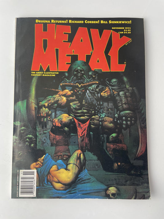 Vintage Heavy Metal Magazine Nov 1992 Sci-Fi Fantasy Adult Comic Richard Corben