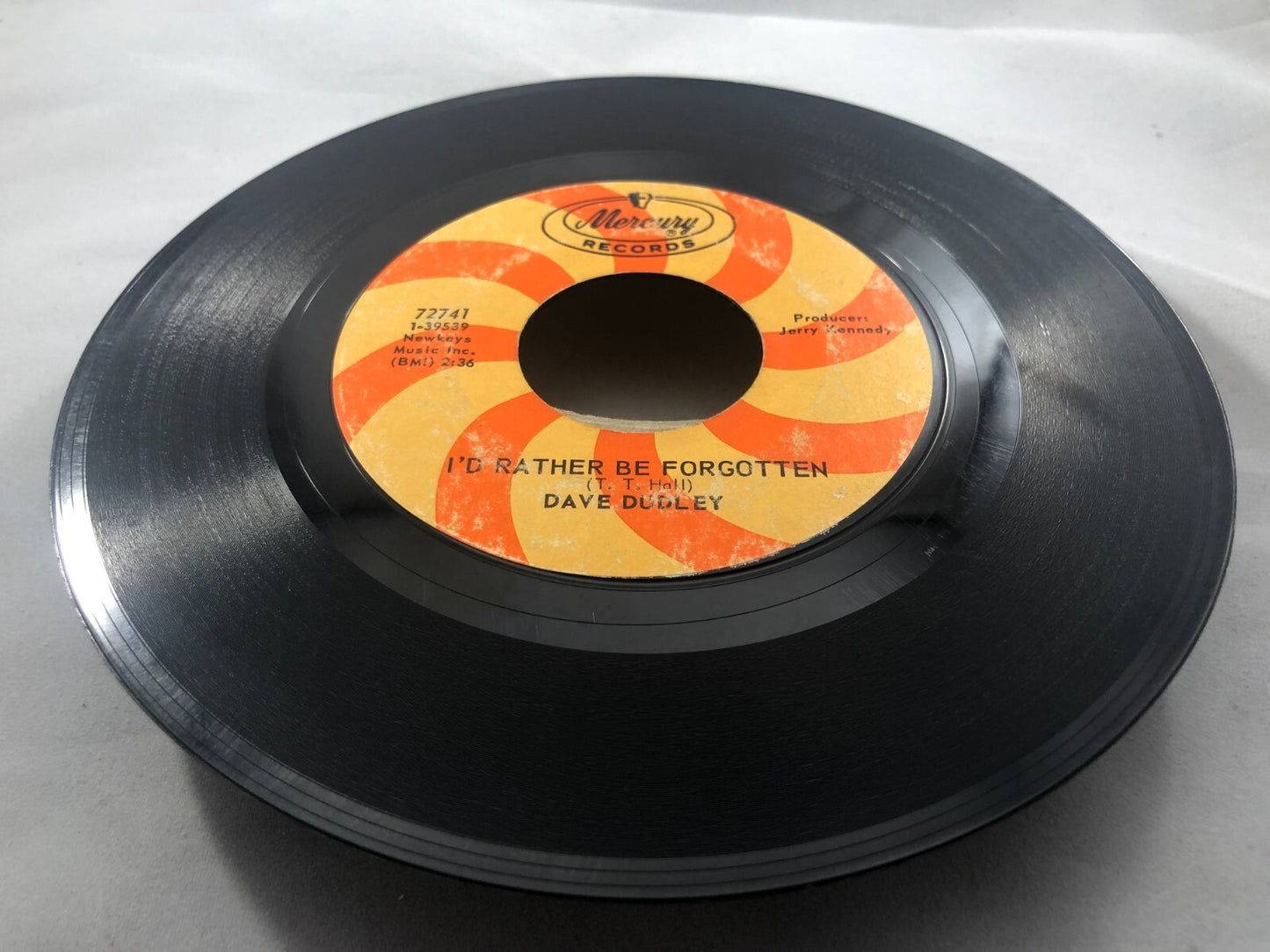 Country 45 Dave Dudley - I'D Rather Be Forgotten  Anything Leaving Town Today VG