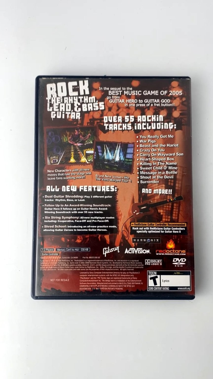 Guitar Hero II PlayStation 2 Video Game Multiplayer Rock Rhythm