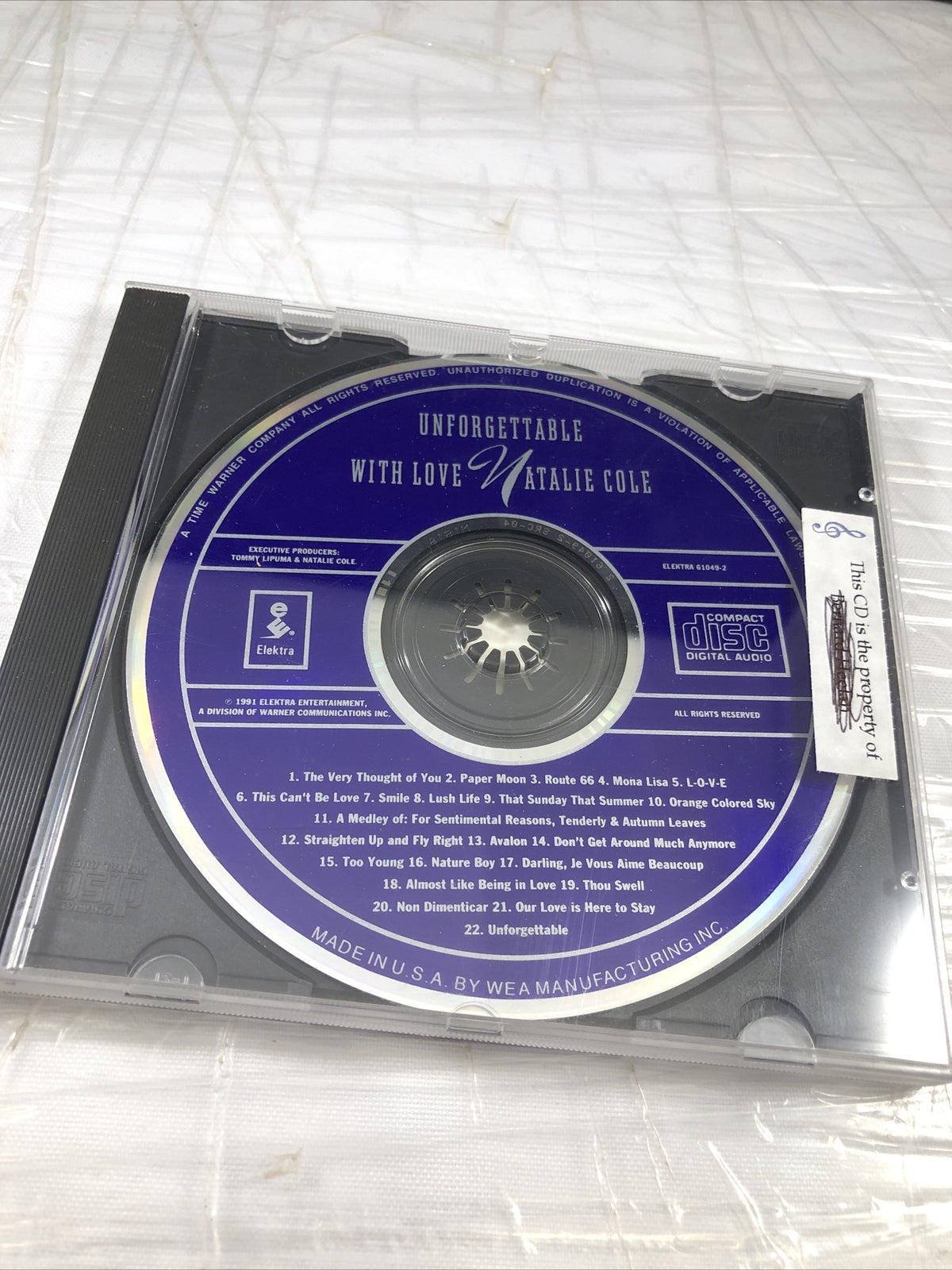 Natalie Cole With Love Unforgettable CD See Pics Very Good Disc