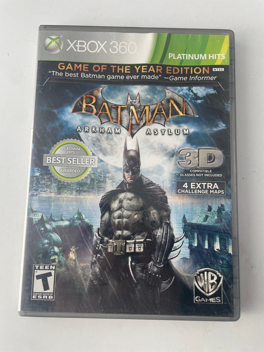 Batman Arkham Asylum Game of the Year Edition Xbox 360 Video Game 3D