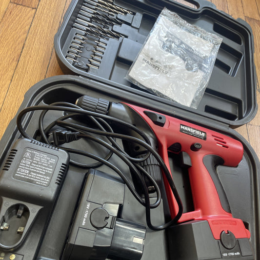 MANSFIELD TOOLS DUAL DRILL 11-707  Comes With  Battery, Charger, Manual, Case