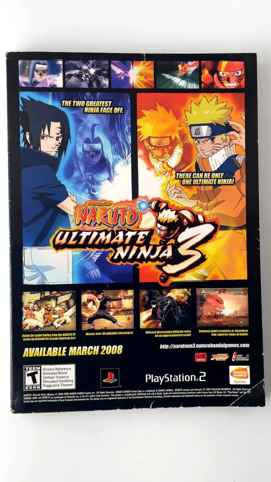 Shonen Jump Volume 6 Issue 4 Naruto Sasuke April 2008 Manga WITH CARD