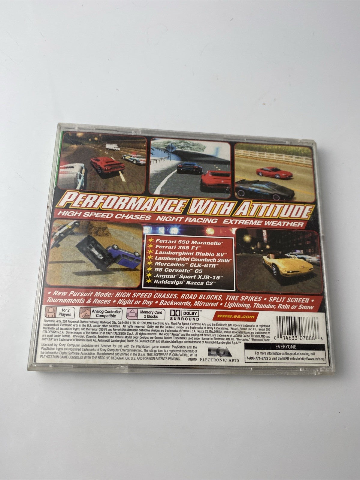 Need for Speed 3 III: Hot Pursuit PlayStation 1 PS1 TESTED/WORKING No Manual