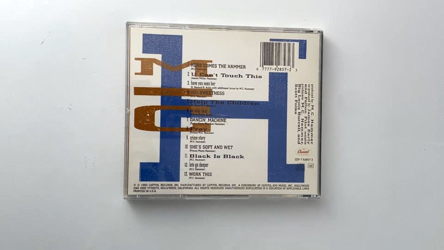 M.C. Hammer - Please Hammer Don't Hurt 'Em CD 1990 Hip Hop Capitol