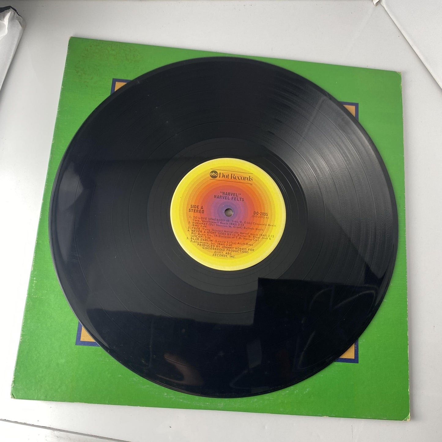 Vintage Narvel Felts Narvel 12" Black Vinyl LP 1977 ABC Dot DO-2095 Country