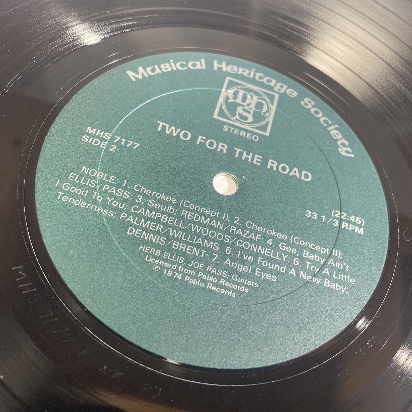 HERB ELLIS & JOE PASS "Two For The Road" 1974 (PABLO/MHS7177K) JAZZ EX/EX!