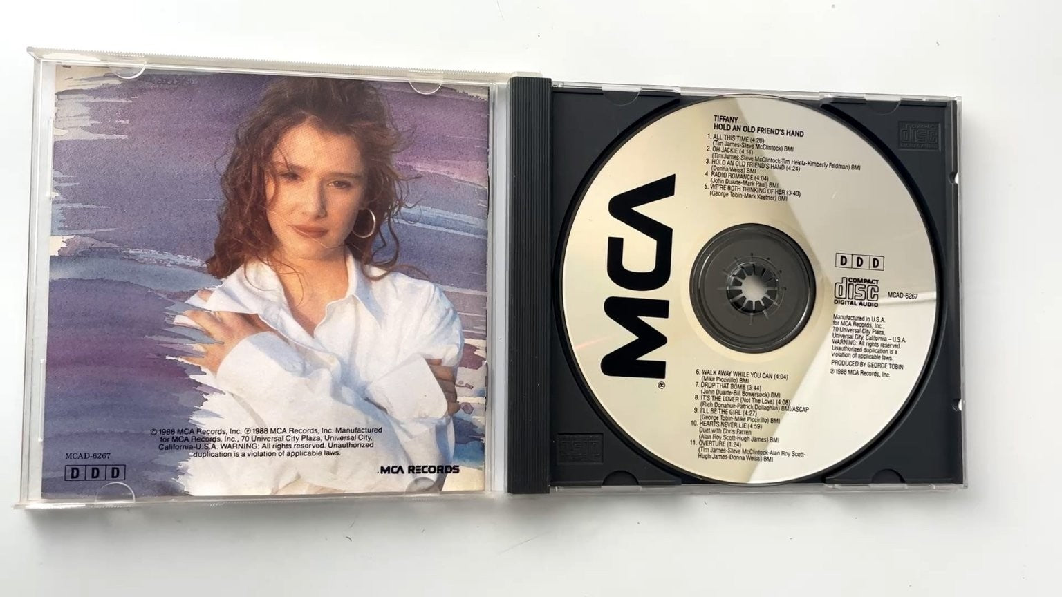 Tiffany - Hold An Old Friend's Hand CD 1988 MCA Records Pop MCAD-6267