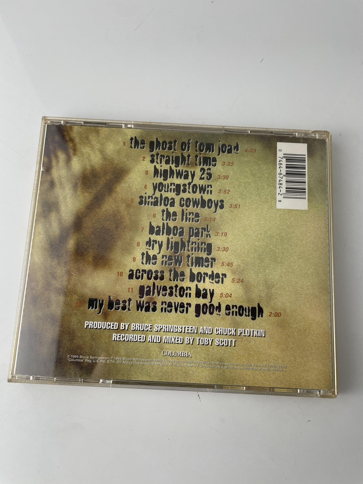 Vintage Bruce Springsteen CD The Ghost of Tom Joad Columbia Folk Rock 1995