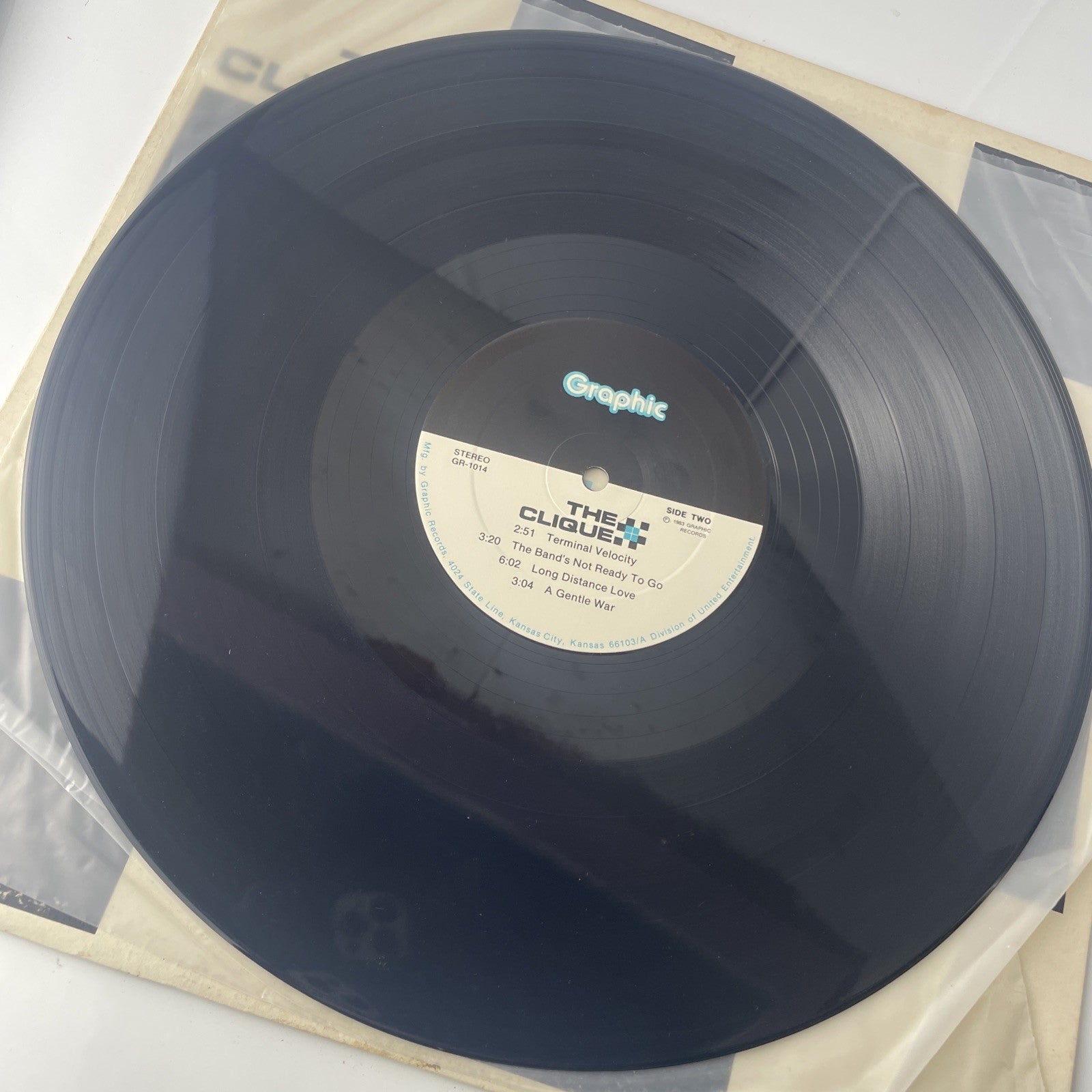 THE CLIQUE Self Titled 1983 LP Graphic GR 1014 + Insert Rare 80s Music Record