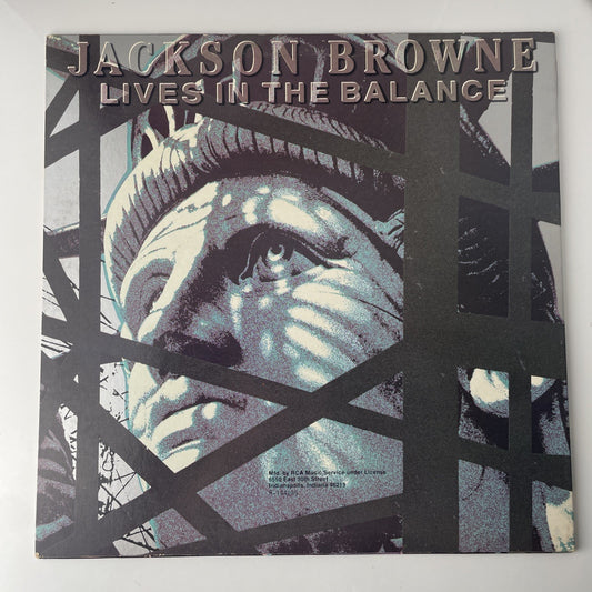 Jackson Browne Lives In The Balance LP 1986 ASYLUM~60457-1-E Vinyl Record