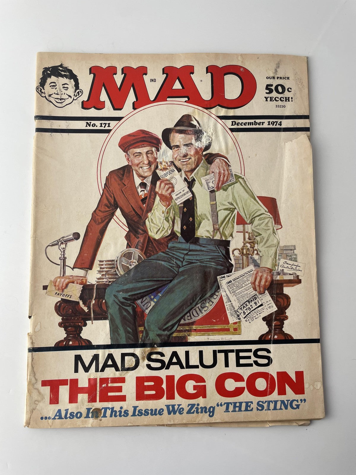 Vintage MAD Magazine No. 171 December 1974 Satire The Sting Big Con Soft Cover