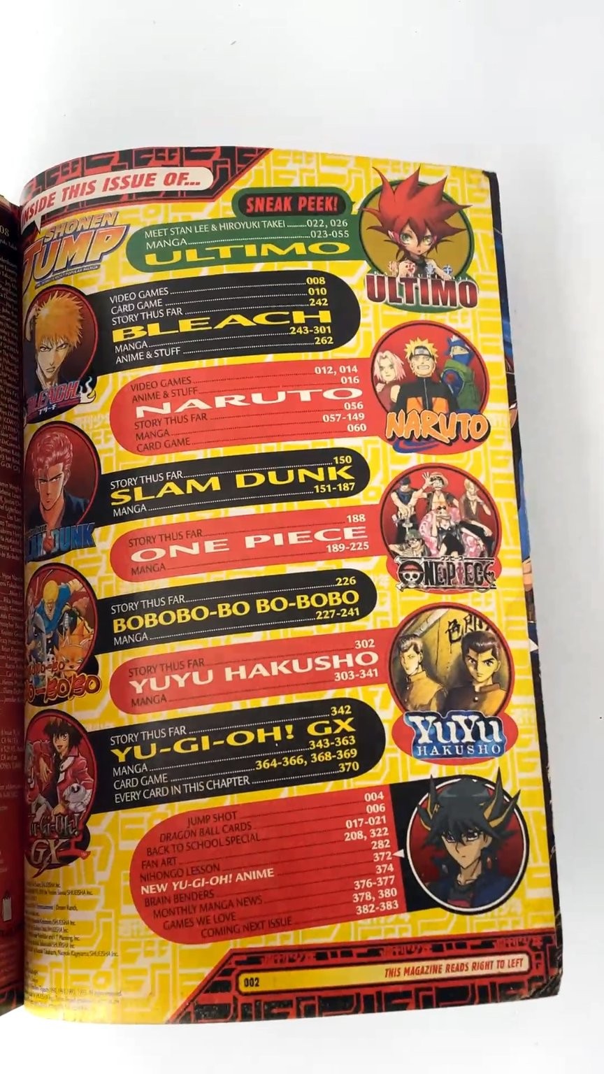 Shonen Jump September 2008 Volume 6 Issue 9 Bleach Naruto Manga WITH CARD