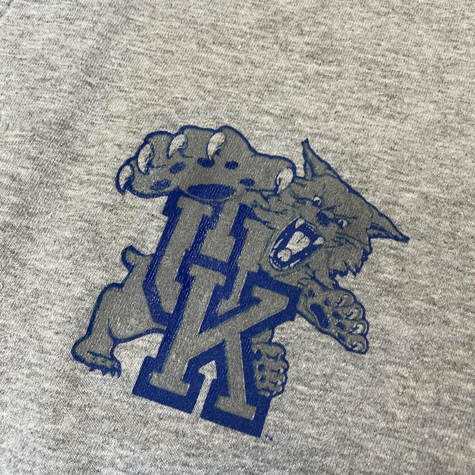 Kentucky Wildcats Shirt Mens Large Gray Wolf Athletic Baseball Jersey Button Up