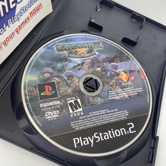 PS2 SOCOM: U.S. Navy SEALs (Sony PlayStation 2, 2002) TESTED & WORKING