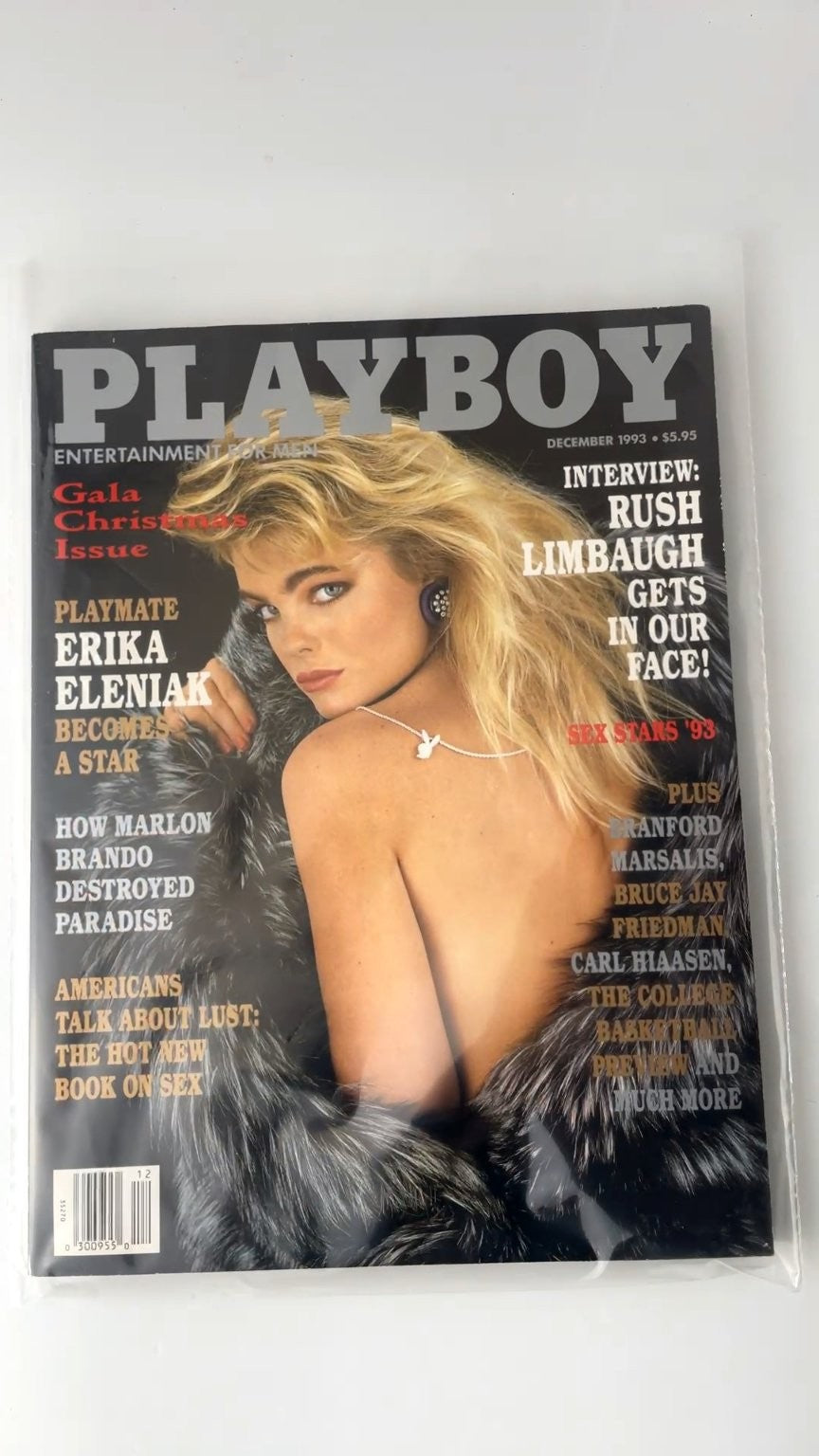 Playboy December 1993 Erika Eleniak Rush Limbaugh Interview